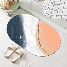 Load image into Gallery viewer, Marble Rounded Diatom Earth Quick Dry Bath Mud Mat Decordovia
