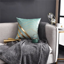 Load image into Gallery viewer, Metallic Geometric Pattern Throw Pillows &amp; Covers Decordovia
