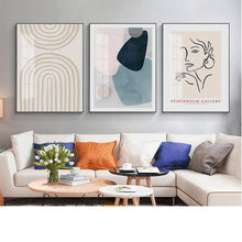 Load image into Gallery viewer, Modern Geometric Lines Frameless Wall Art Canvas Prints Decordovia
