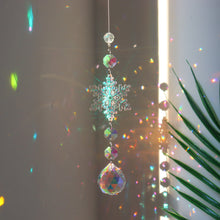 Load image into Gallery viewer, 3 Colorful Hanging Crystal Snowflake Christmas Ornaments Decordovia
