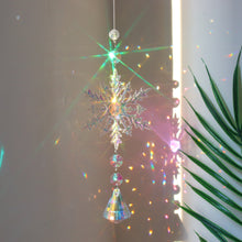 Load image into Gallery viewer, 3 Colorful Hanging Crystal Snowflake Christmas Ornaments Decordovia
