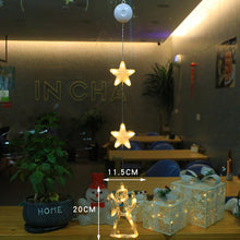 Load image into Gallery viewer, 3 LED Xmas Star Hanging Window Ornaments Decordovia
