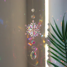 Load image into Gallery viewer, 3 Colorful Hanging Crystal Snowflake Christmas Ornaments Decordovia
