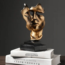 Load image into Gallery viewer, Two Faced Golden Phantom Of The Opera Mask Figurine Decordovia
