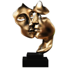 Load image into Gallery viewer, Two Faced Golden Phantom Of The Opera Mask Figurine Decordovia
