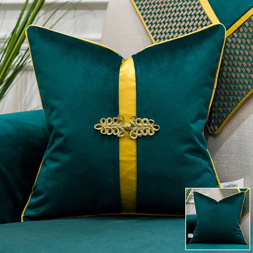 Velvet Art-Deco Luxury Throw Pillow And Covers Decordovia