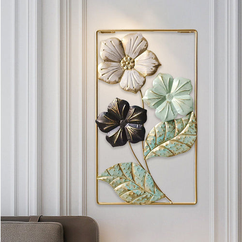 Lotus Flower Metal Wall Hanging Livingroom Ornaments Decordovia
