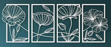 Load image into Gallery viewer, Lotus Metal Wall Decoration Splicing Set Of Four Pieces With Stereoscopic Lines Decordovia
