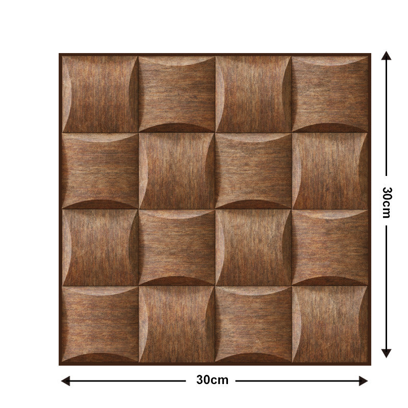 10 Pieces Of  Wood Grain 3D Wall Stickers Removable Tiles For Home Decoration Decordovia