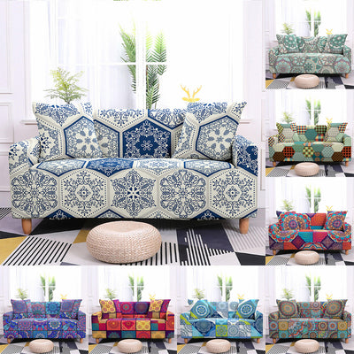 Boho Abstract Pattern Elastic Sofa Couch Covers Decordovia