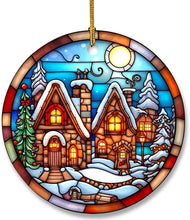 Load image into Gallery viewer, Christmas Stained Glass Window Ornaments Decordovia
