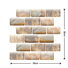 Load image into Gallery viewer, 10 Pieces Of  Wood Grain 3D Wall Stickers Removable Tiles For Home Decoration Decordovia
