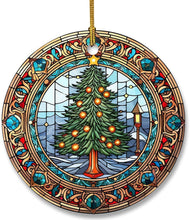 Load image into Gallery viewer, Christmas Stained Glass Window Ornaments Decordovia
