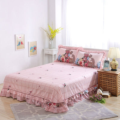 Girls Summer Mattress Bed Sheet Quilted Bedding Set Decordovia