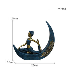 Load image into Gallery viewer, Crescent Moon Yoga Meditation Statue Figurine Ornament Decordovia
