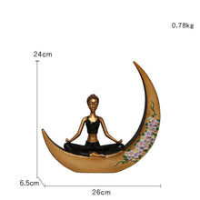 Load image into Gallery viewer, Crescent Moon Yoga Meditation Statue Figurine Ornament Decordovia
