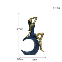 Load image into Gallery viewer, Crescent Moon Yoga Meditation Statue Figurine Ornament Decordovia
