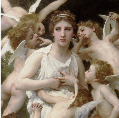 Classical Roman Goddess Venus Angel Frameless Canvas Oil Print Decordovia