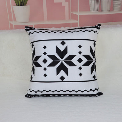 Black and White Geometric Pattern Throw Pillow & Cover Collection A9 Decordovia