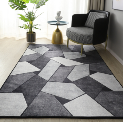 Geometric Printed Pattern Mini Area Carpet Rug Series C Collection Decordovia