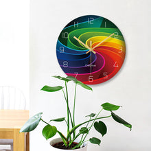 Load image into Gallery viewer, Battery Silent 12 Inch Colorful Non Ticking Tempered Glass Wall Clock Decordovia
