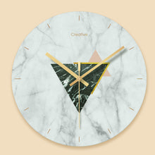 Load image into Gallery viewer, Battery Silent Geometric Non Ticking Tempered Glass Wall Clock Decordovia
