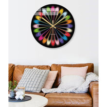 Load image into Gallery viewer, Battery Silent 12 Inch Colorful Non Ticking Tempered Glass Wall Clock Decordovia
