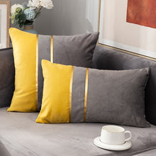 Load image into Gallery viewer, Metallic Pin-Stripe Velvet Sofa Throw Pillow Cover_Room Decor Interior Design Accessories Online Store_ Decordovia
