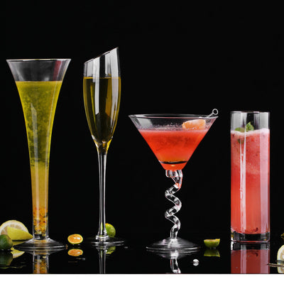Hand Blown Crystal Martini Fancy Cocktail Glasses Decordovia