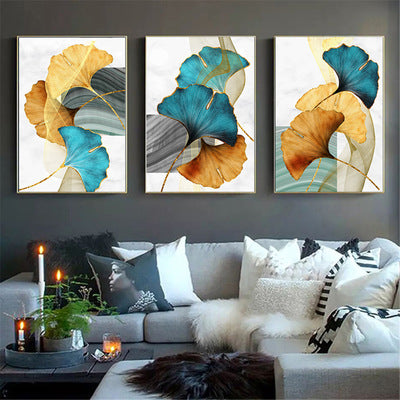 Room Decor Interior Design Accessories Online Store_Flower Pastel Decorative Frameless Wall Art Canvas Oil Print Decordovia