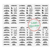 Load image into Gallery viewer, 132Pcs Kitchen Pantry Removable Waterproof Container Labels Stickers Decordovia
