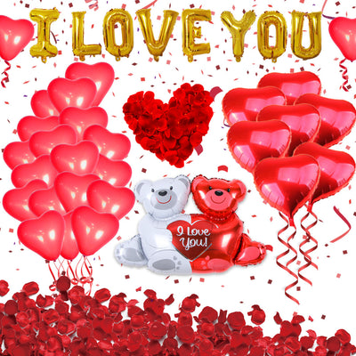 Valentines Day Love Hug Bear Latex Decorations Garland Balloons Set Decordovia