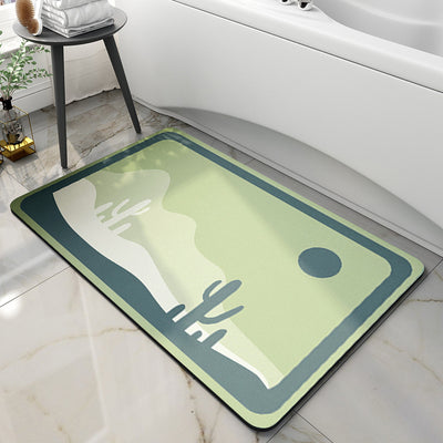 Anti-Slip Series B Diatomaceous Earth Printed Quick Dry Bathmat Decordovia