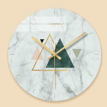 Load image into Gallery viewer, Battery Silent Geometric Non Ticking Tempered Glass Wall Clock Decordovia
