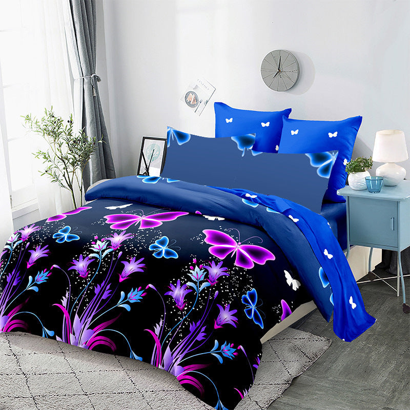 2 & 3Pcs Butterfly College Series Duvet Cover Bedding Set, Dorms U.S Decordovia