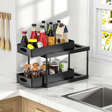 Load image into Gallery viewer, 2-Tier Pull Out Storage Spice Rack Organizer for Cabinet Decordovia
