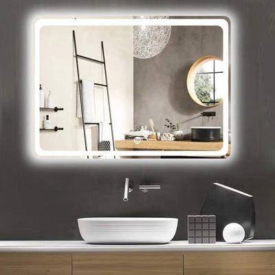 Shatterproof Frameless Touch LED Lighting Vanity Backlit Wall Mirror freeshipping - Decordovia