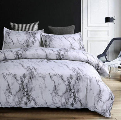 3-Piece Marble Intelligent Design Printed Duvet Cover Bedding Set Decordovia