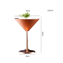 Load image into Gallery viewer, Stainless Steel Cocktail Martini Champagne Glasses_Room Decor Interior Design Accessories Online Store_Decordovia
