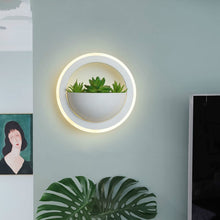 Load image into Gallery viewer, Indoor Artificial Plant Corridor Circular LED Wall Room Lamp Scones_Room Decor Interior Design Accessories Online Store_ Decordovia
