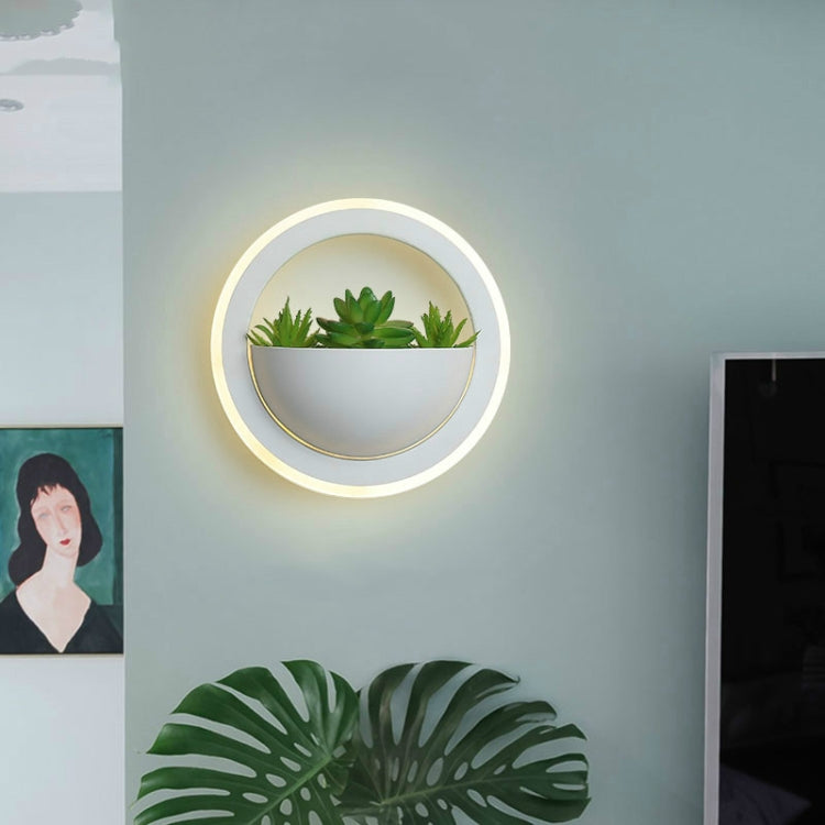Indoor Artificial Plant Corridor Circular LED Wall Room Lamp Scones Decordovia