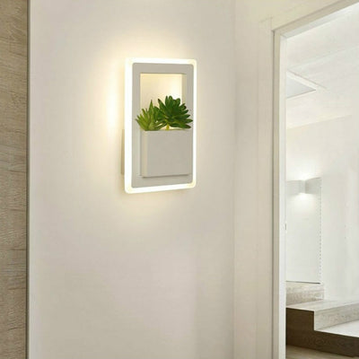 Indoor Artificial Plant Corridor Square LED Room Wall Lamp Scones Decordovia