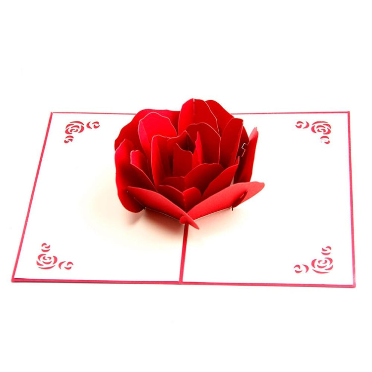 2x DIY Handmade Paper Rose 3D Pop-up Folding Gift Greeting Cards Decordovia