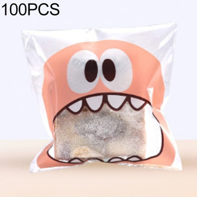 100PCS Big Mouth Monster "4x4" DIY Cookie Sealing Packaging Bags Decordovia