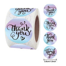 Load image into Gallery viewer, 500PCS Thank You Rainbow 1.5&quot; DIY Self Adhesive Sticker Packaging Labels Decordovia

