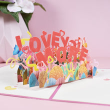 Load image into Gallery viewer, 3Pcs Diy Handmade Paper Love You Folding Gift Greeting Cards Decordovia

