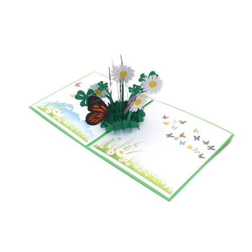 2Pcs DIY Handmade Paper Butterfly Flower Folding Gift Greeting Cards Decordovia