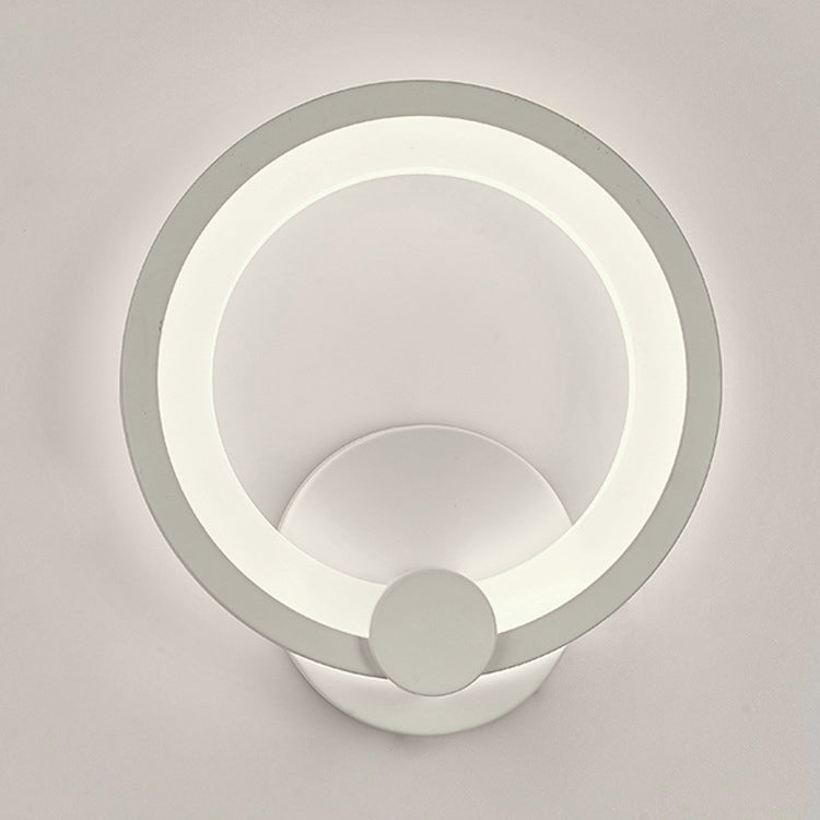 Indoor Circular Shaped Corridor LED Wall Room Lamp Scones (White) Decordovia