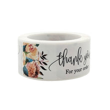 Load image into Gallery viewer, 1200PCS Thank You Floral Gift Seal Rectangle &quot;1x3&quot; Packaging Labels Decordovia
