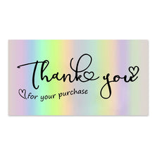 Load image into Gallery viewer, 120PCS Rainbow Holographic Thank You Small Business Greeting Cards Decordovia

